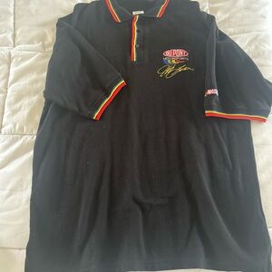 NASCAR Men’s Black DuPont Racing Polo Shirt Jeff Gordon size L